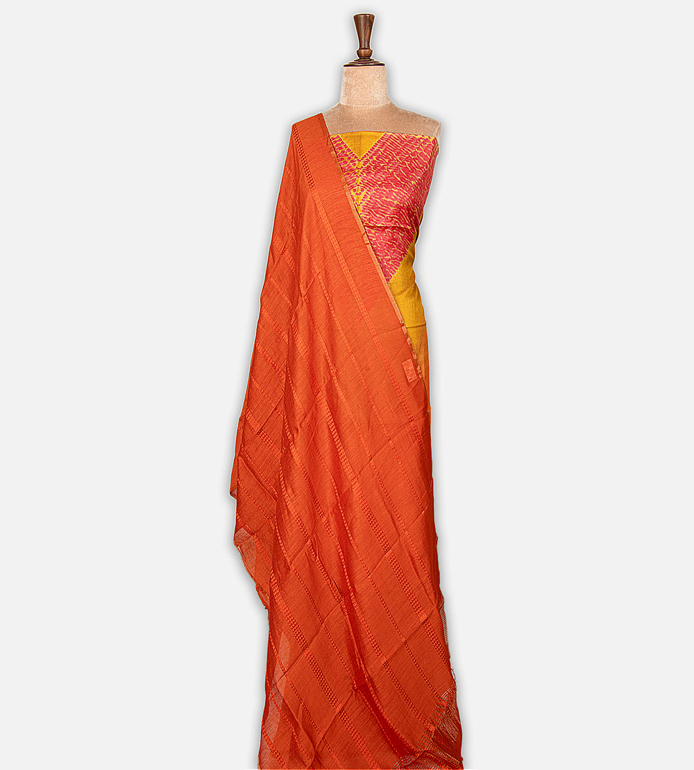 Yellow and Orange Tussar Salwar