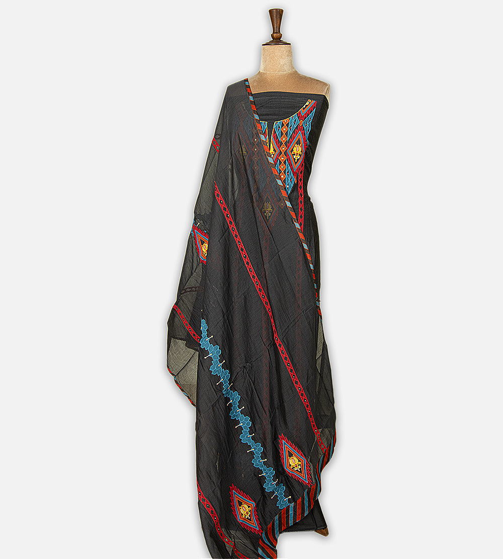 Charcoal Black Muslin Salwar