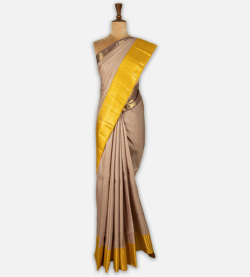 Dusty Mauve Kanchipuram Silk Saree