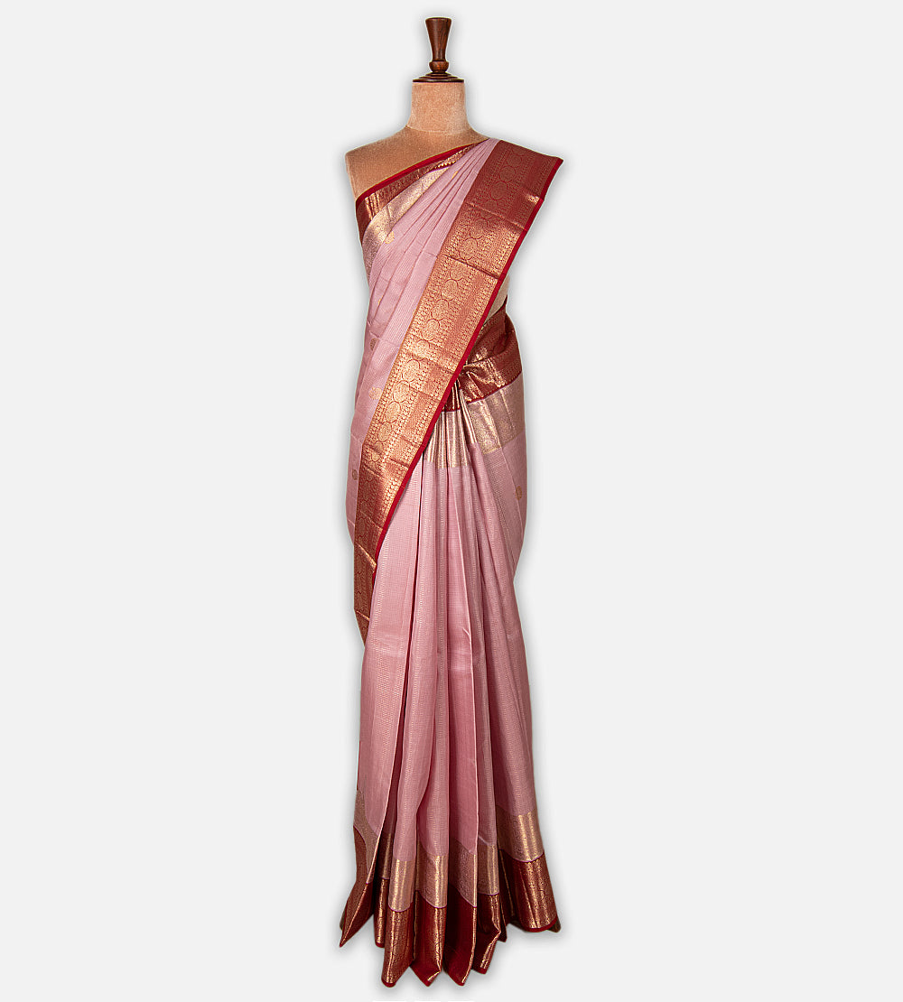 Light Pink Kanchipuram Silk Saree