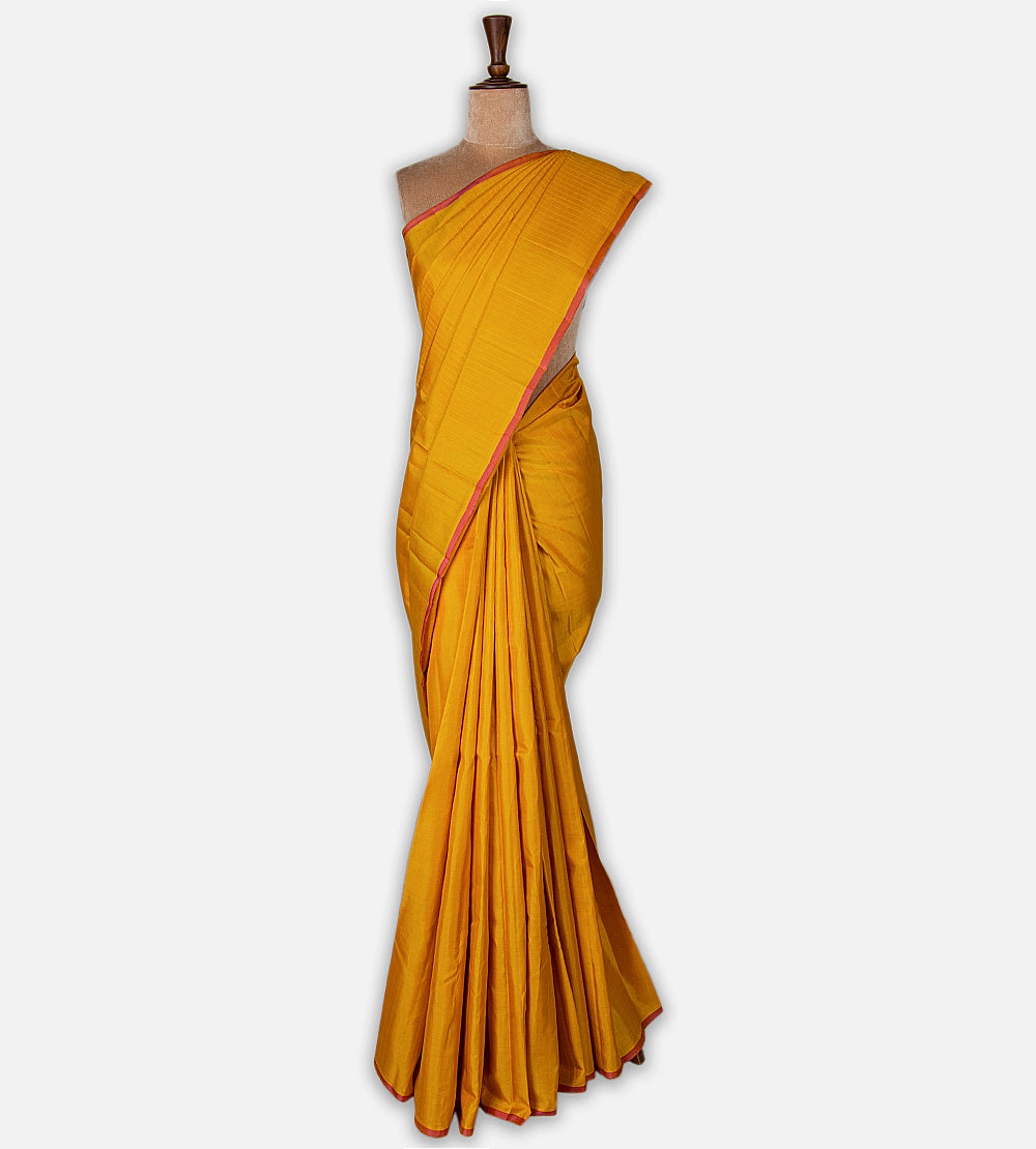 Yellow Kanchipuram Silk Saree