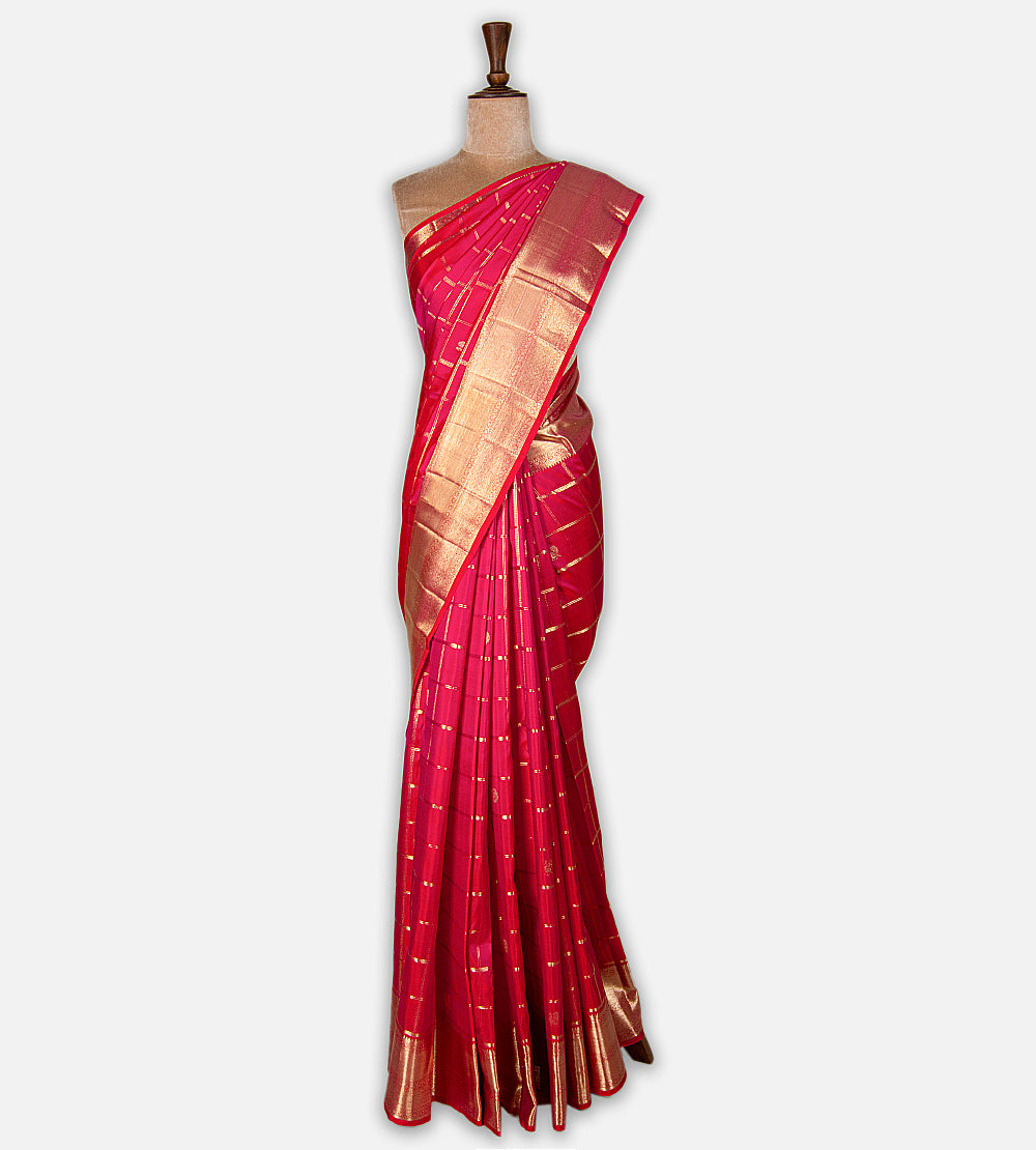 Pink Kanchipuram Silk Saree