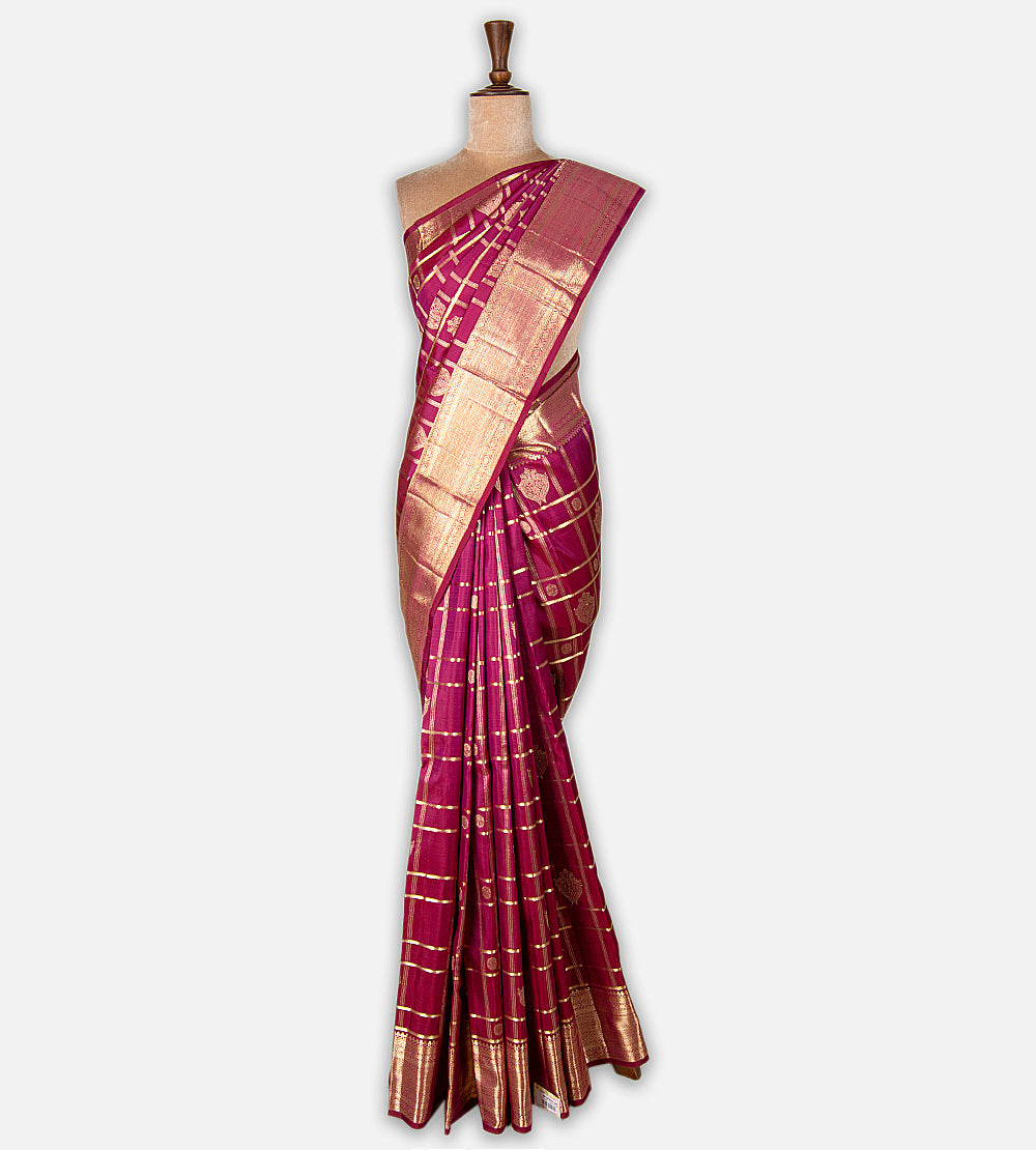 Pink Kanchipuram Silk Saree