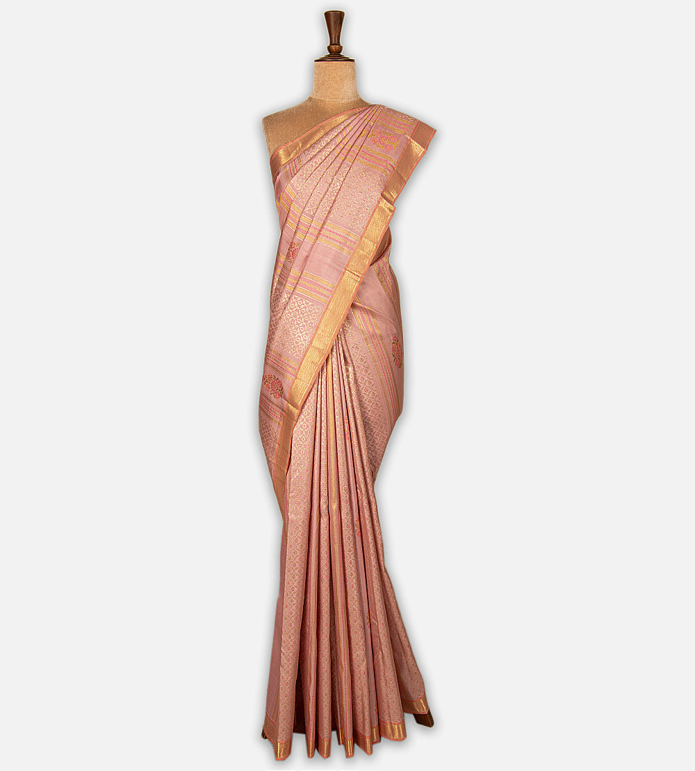 Light Pink Kanchipuram Silk Saree