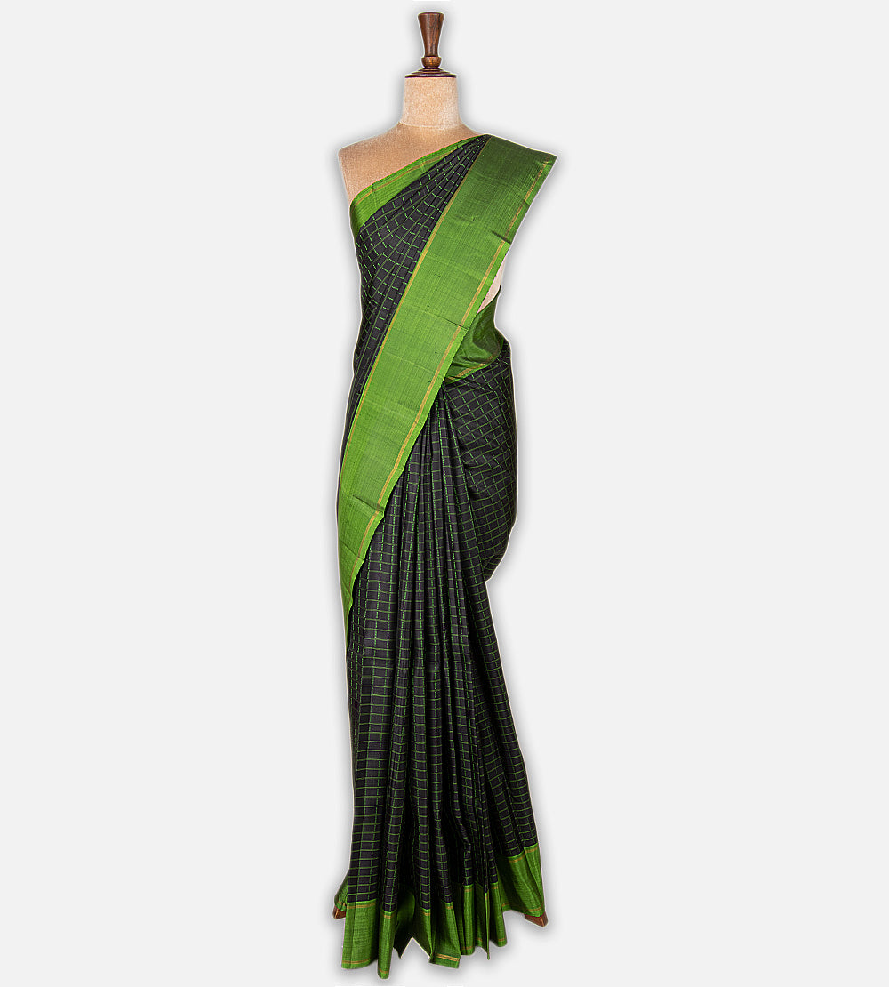 Black Kanchipuram Silk Saree