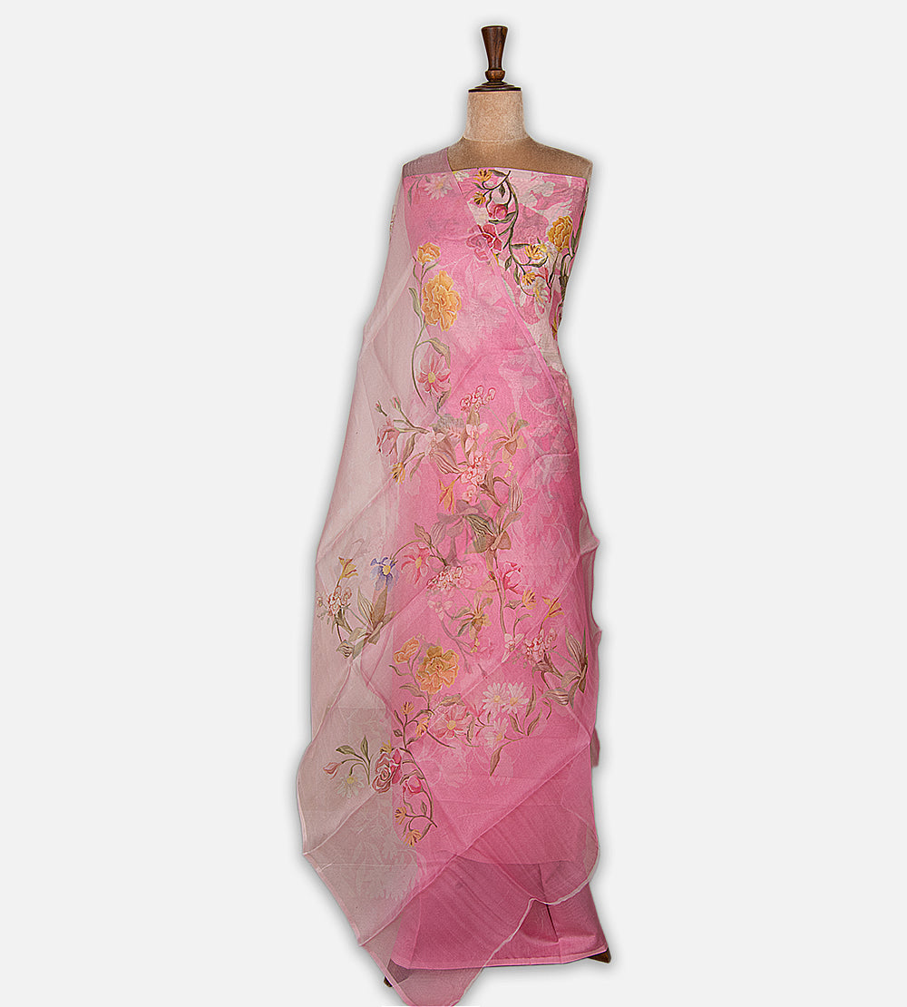 Pink Tissue Mul Salwar