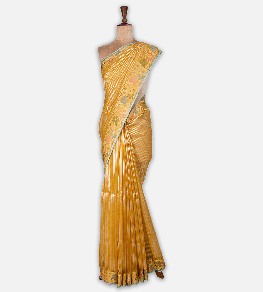 Yellow Organza Saree