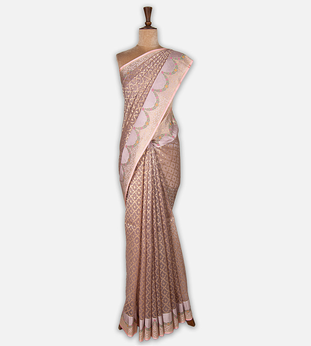 Mauve Organza Saree