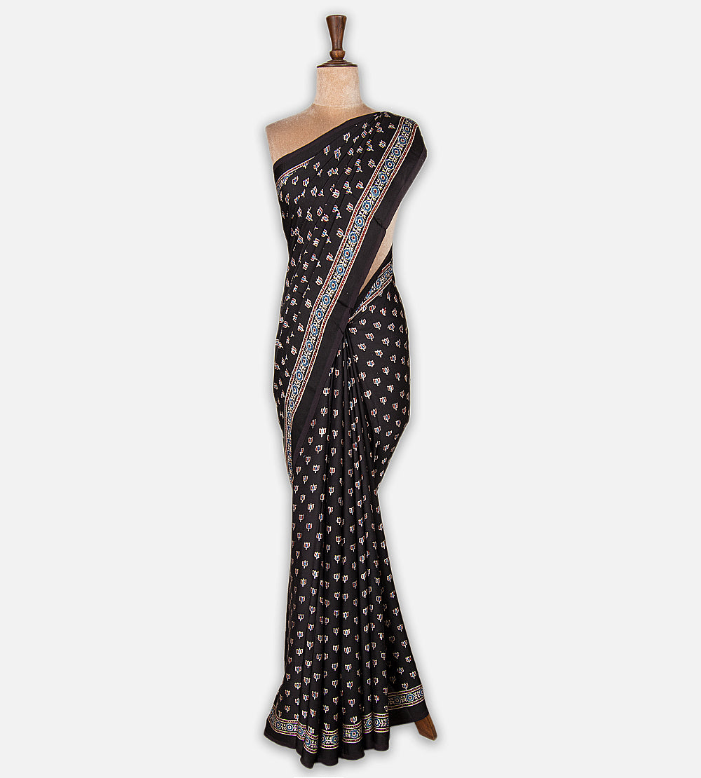 Black Modal Silk Saree