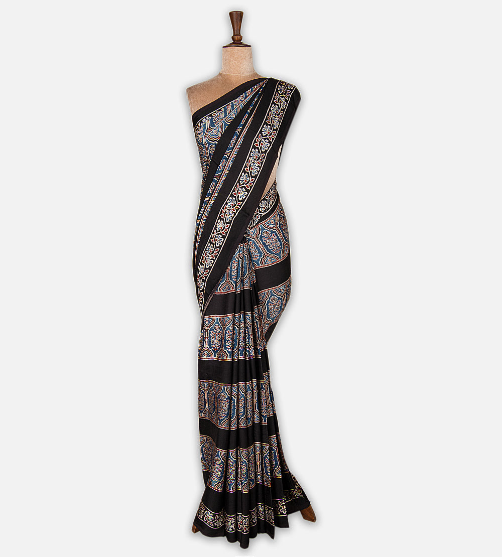 Black Modal Silk Saree