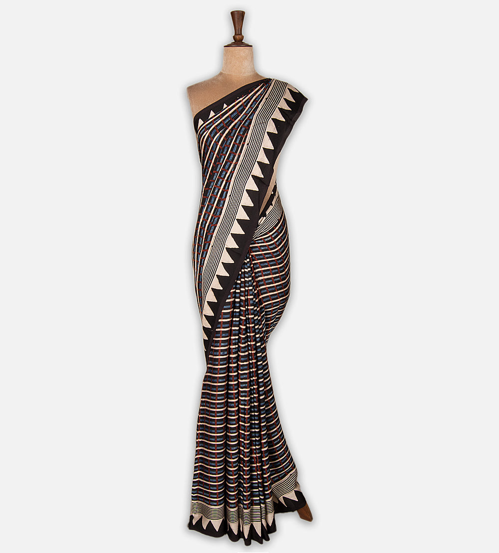 Black Modal Silk Saree