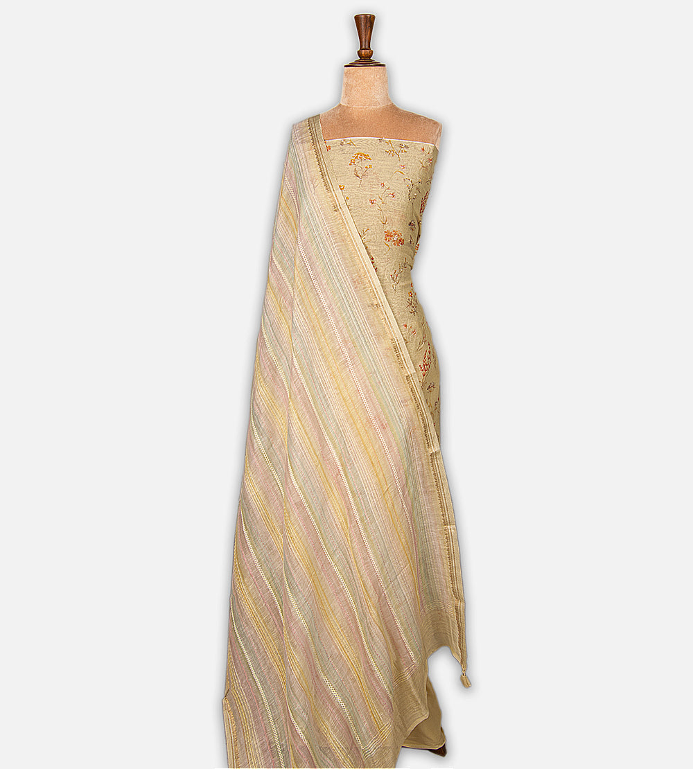champagne beige Linen Salwar