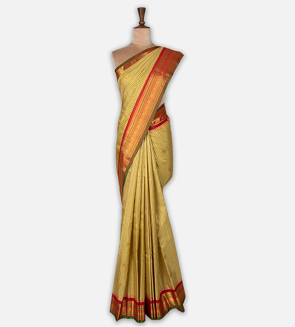 Multicolour Gadwal Silk Saree