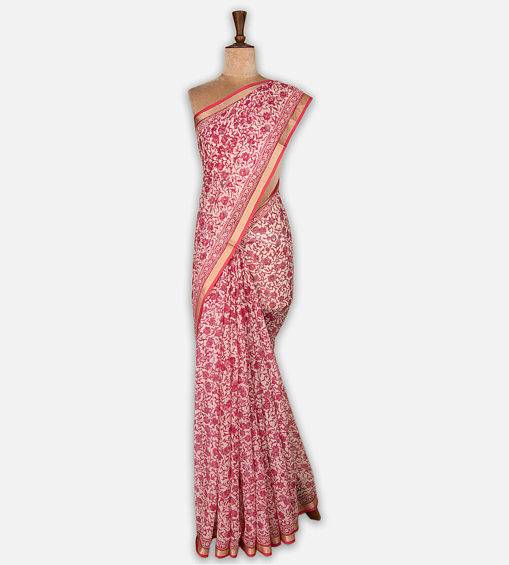 Off-White Kota Cotton Saree