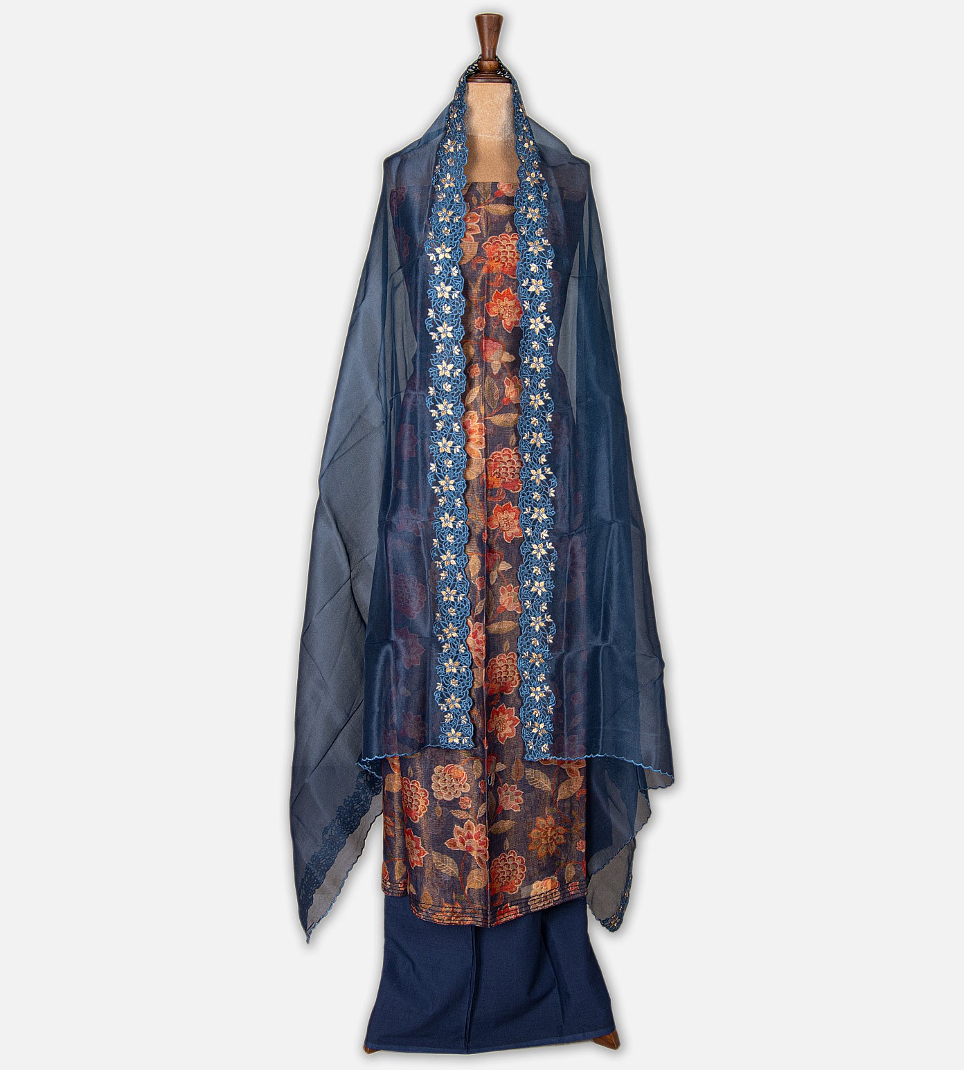 Blue Tussar Salwar