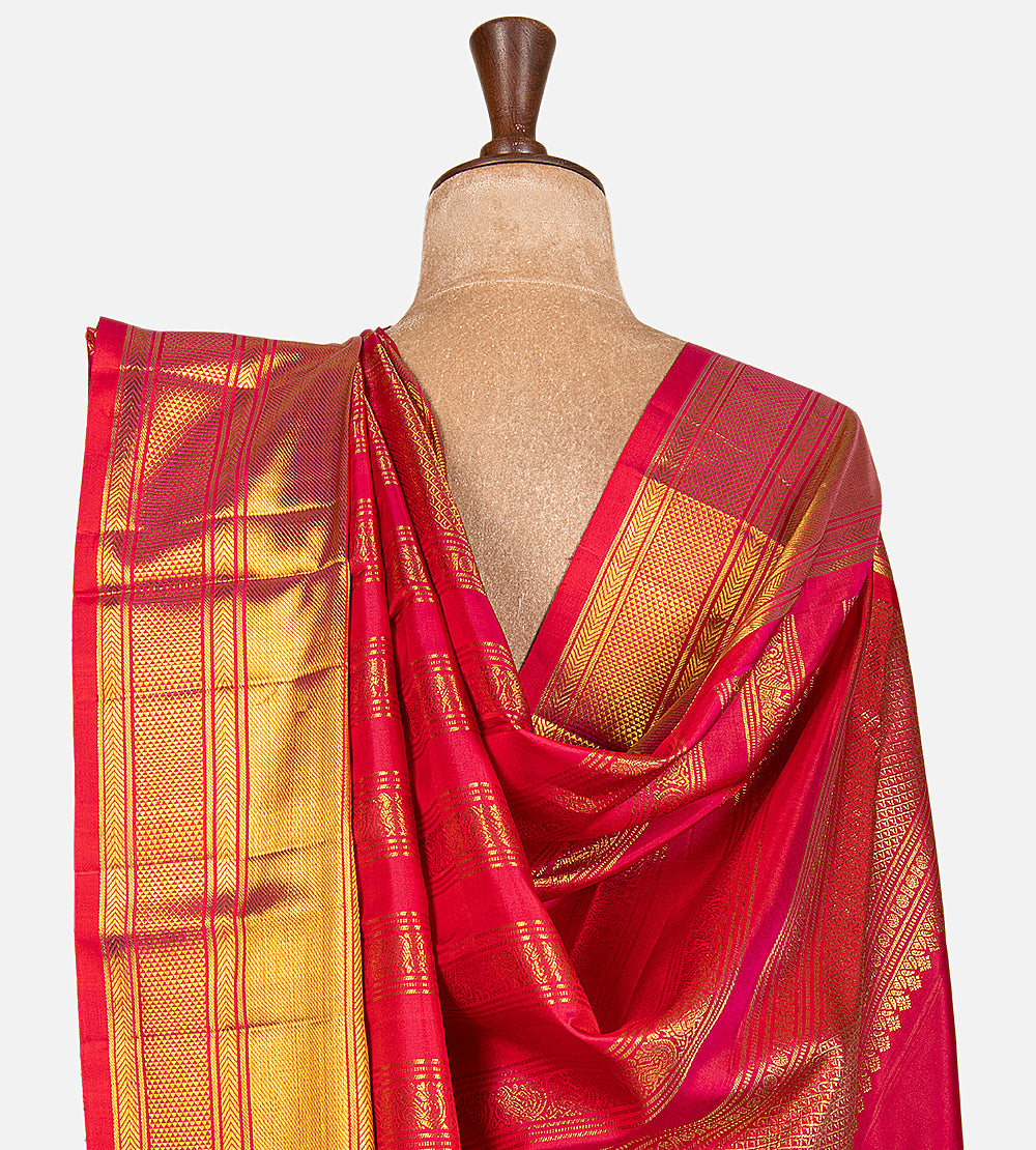 Pink Kanchipuram Silk Saree