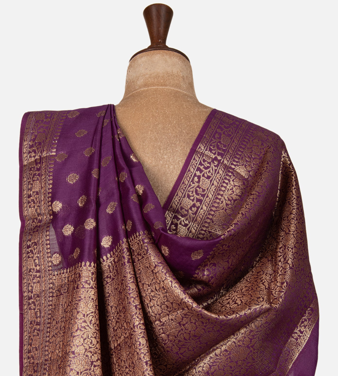 Purple Chanderi Cotton Saree