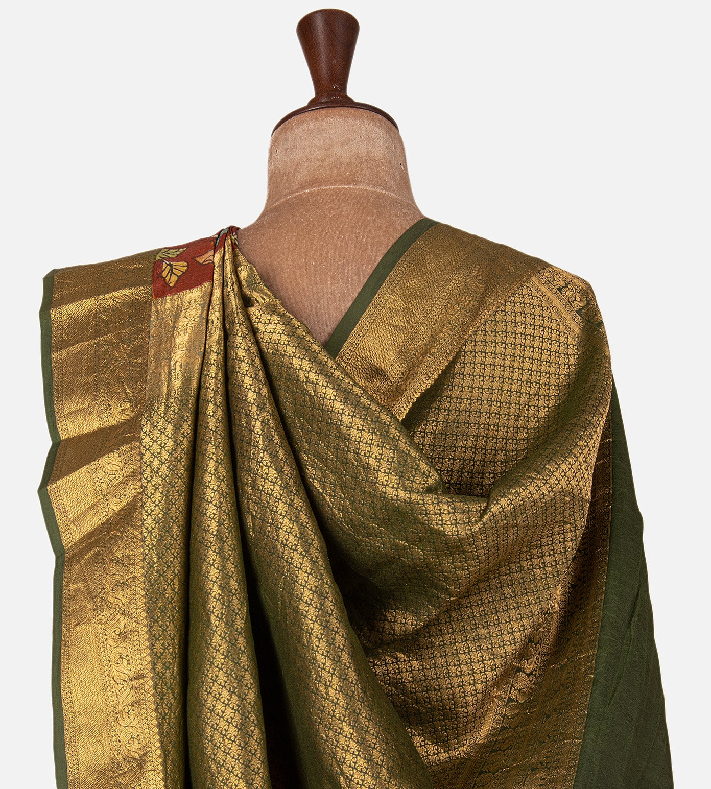 Maroon Soft Silk with Kalamkari Saree