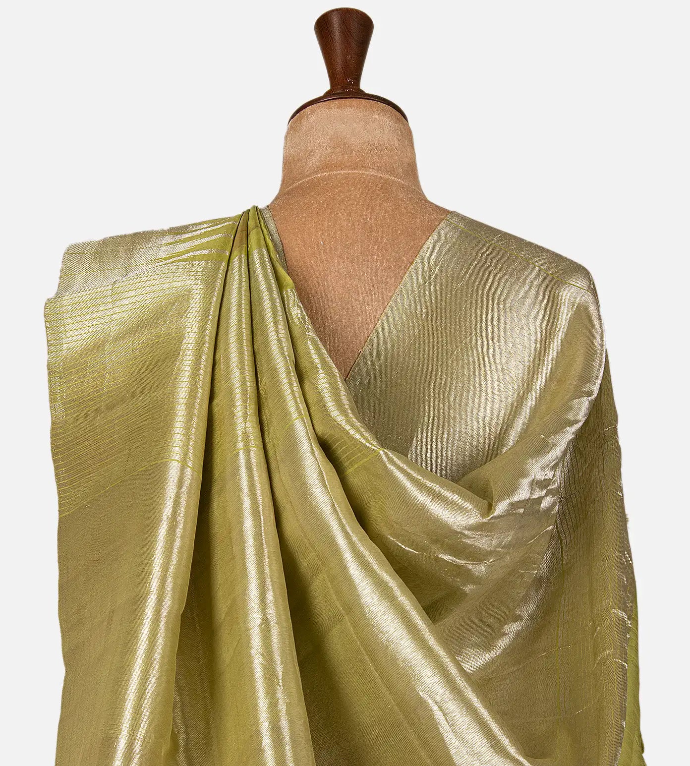 Green Eco-printed Kanchipuram Silk Saree