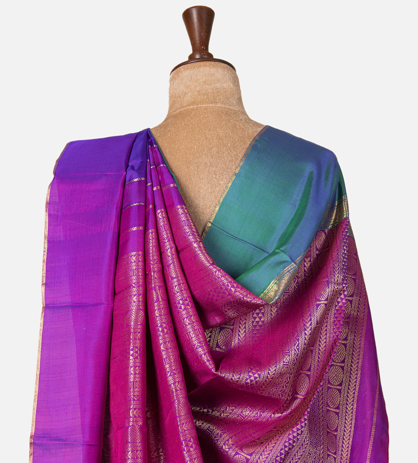 Violet soft silk saree