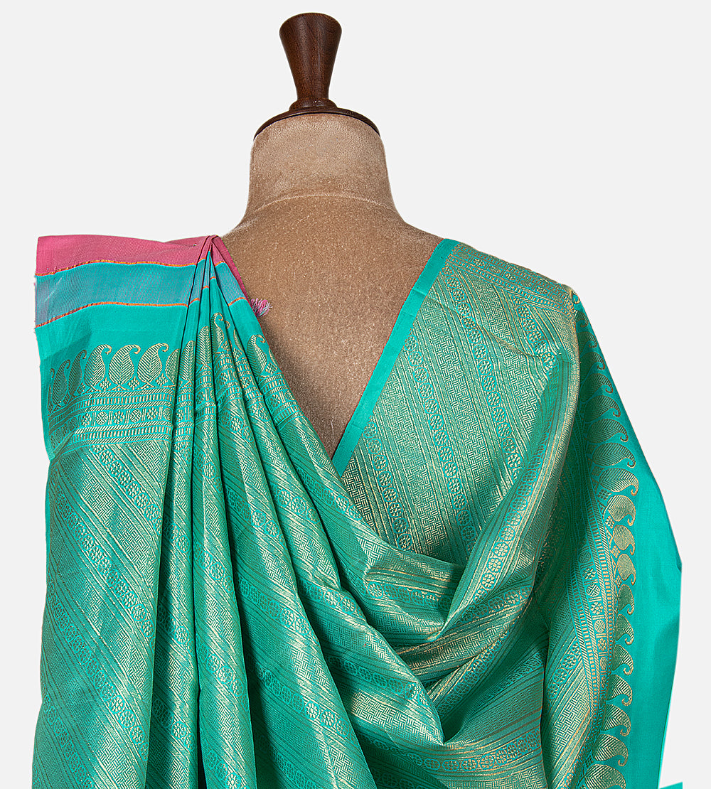 Pink Kanchipuram Silk Saree