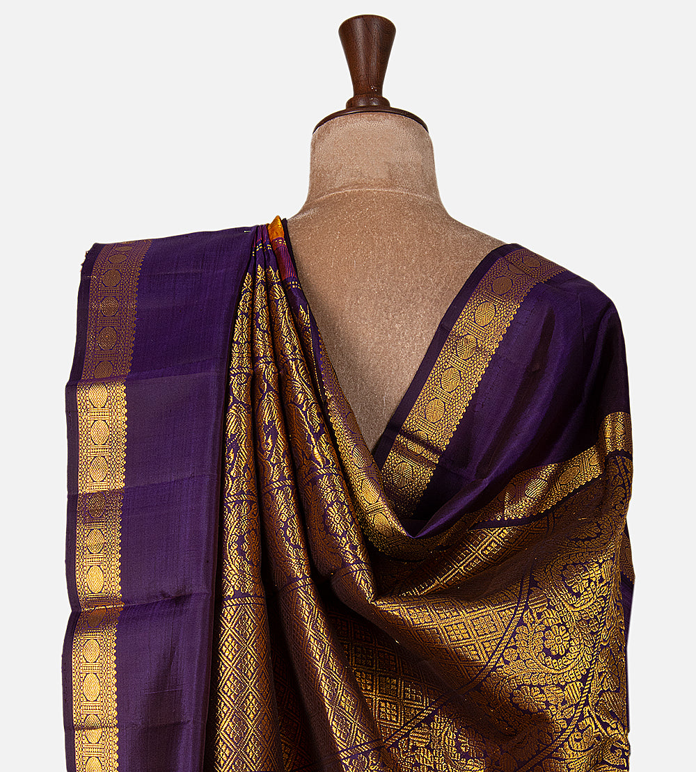 Orange Kanchipuram Silk Saree