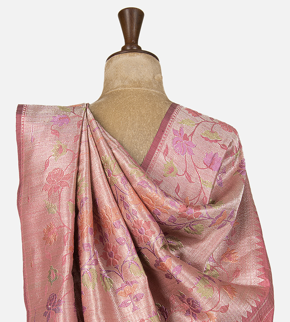 Mauve Banarasi Tussar Saree