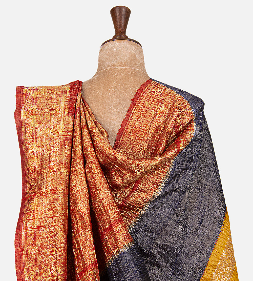 Red Banarasi Tussar Saree
