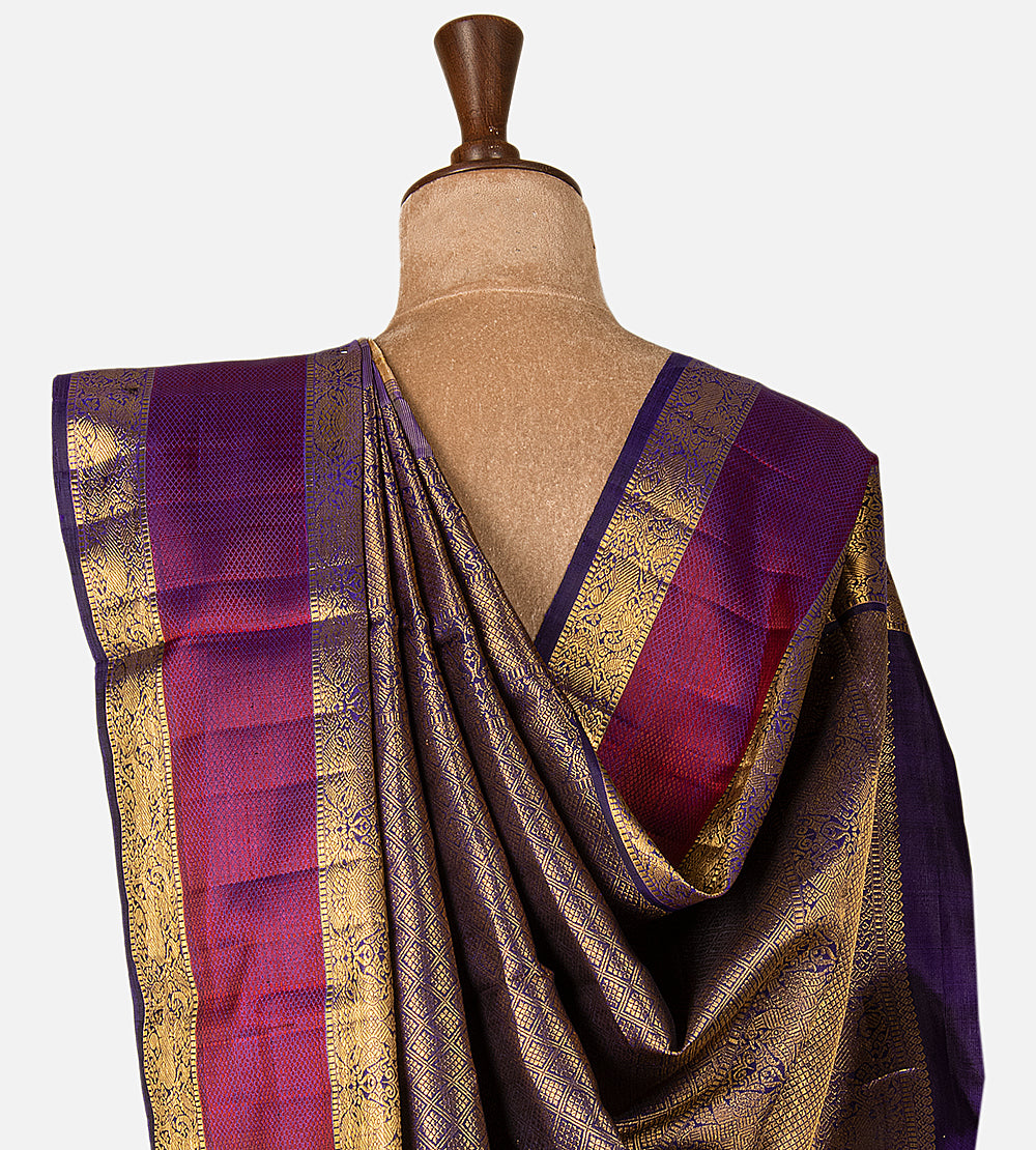Beige Kanchipuram Silk Saree