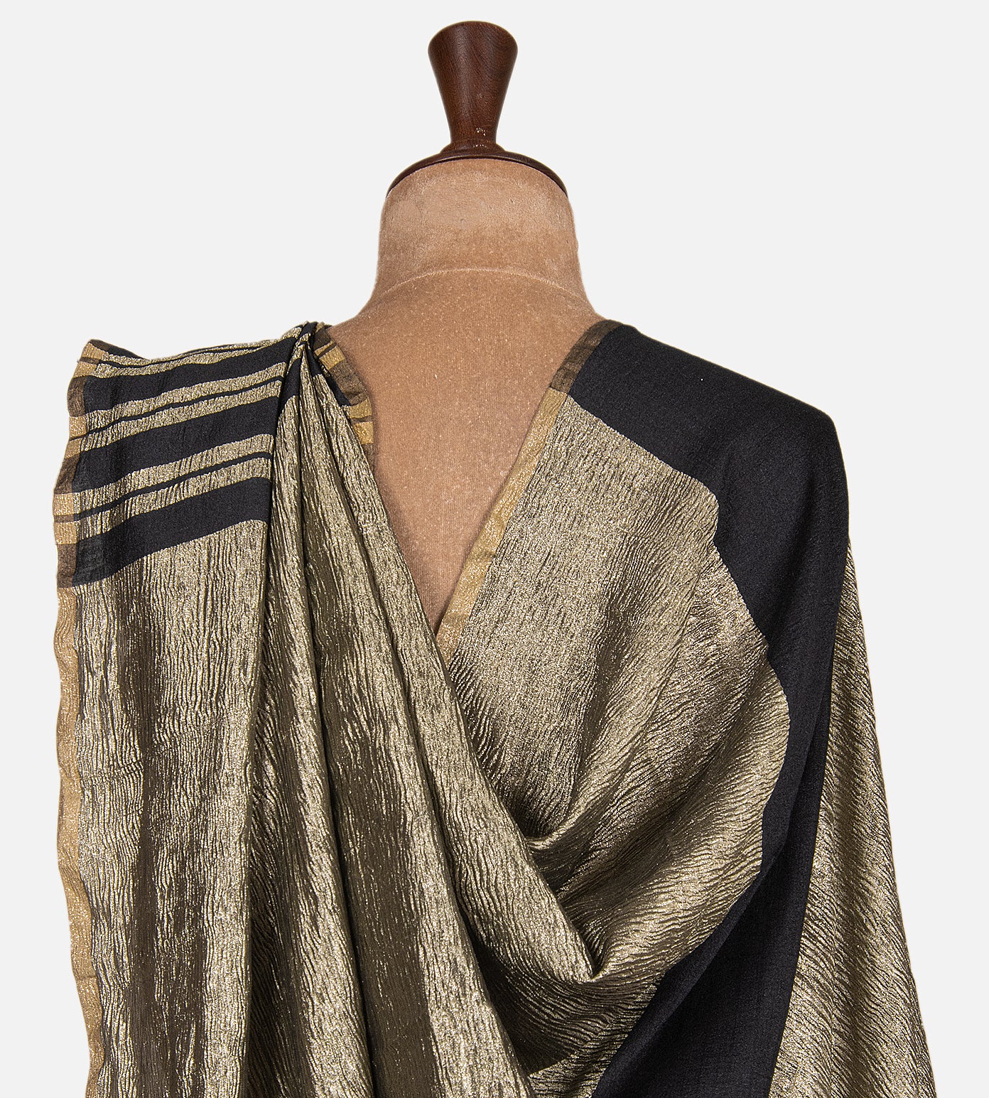 Black Moonga Tussar Saree