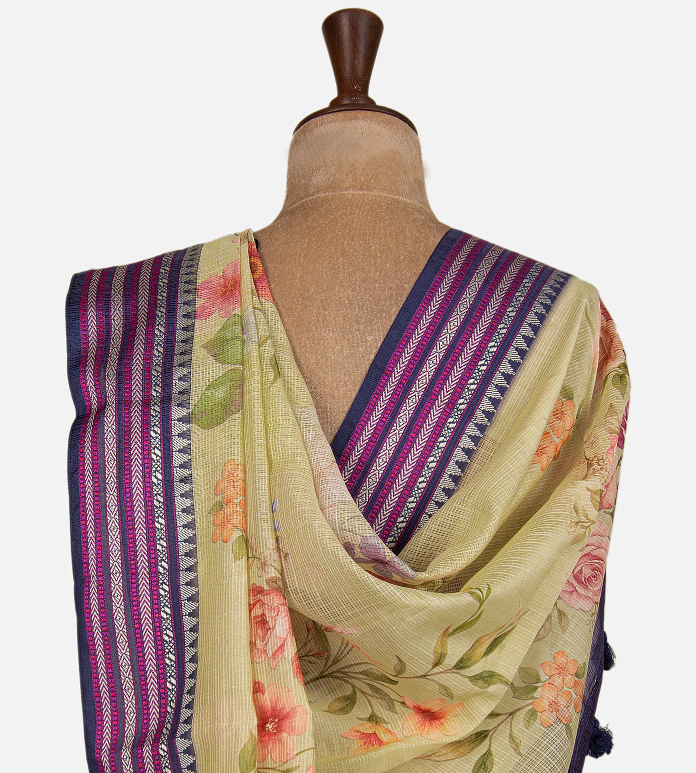 Ivory cream Kota Cotton Saree