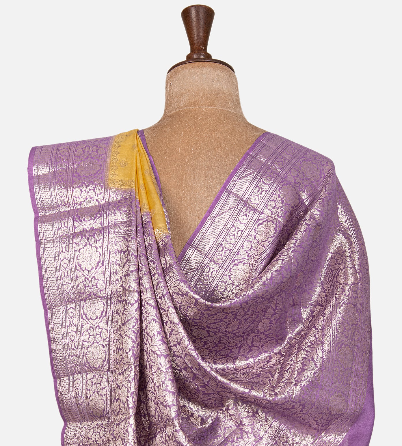 Yellow Chanderi Cotton Saree