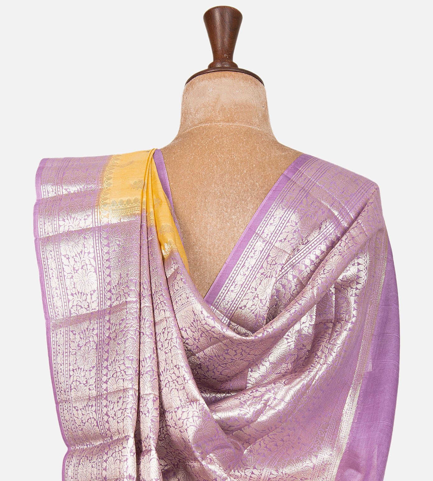 Yellow Chanderi Cotton Saree