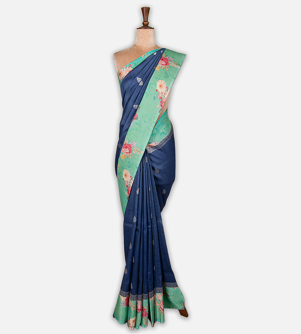 Blue Kattan Silk Saree