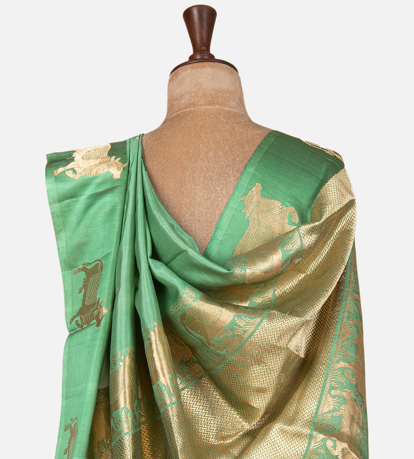 Jade Green Banarasi Kattan Silk Saree
