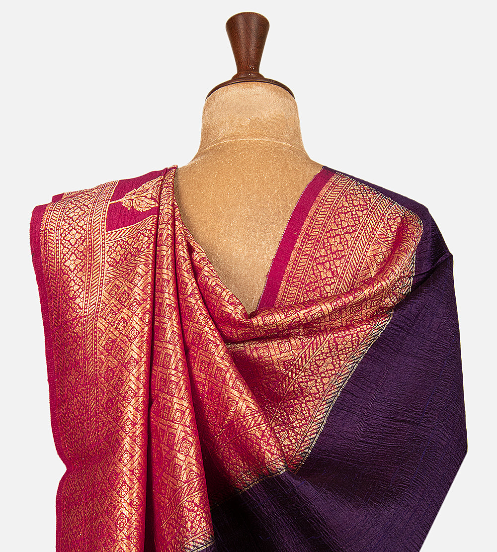 Pink Banarasi Tussar Saree