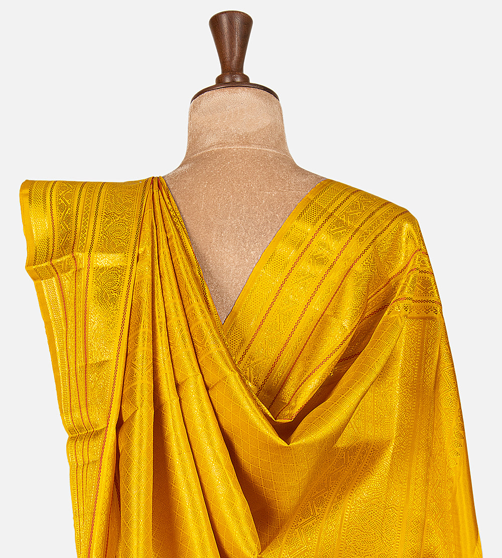 Rust Red Kanchipuram Silk Saree