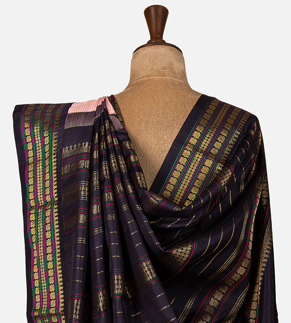Peach Kanchipuram Silk Saree