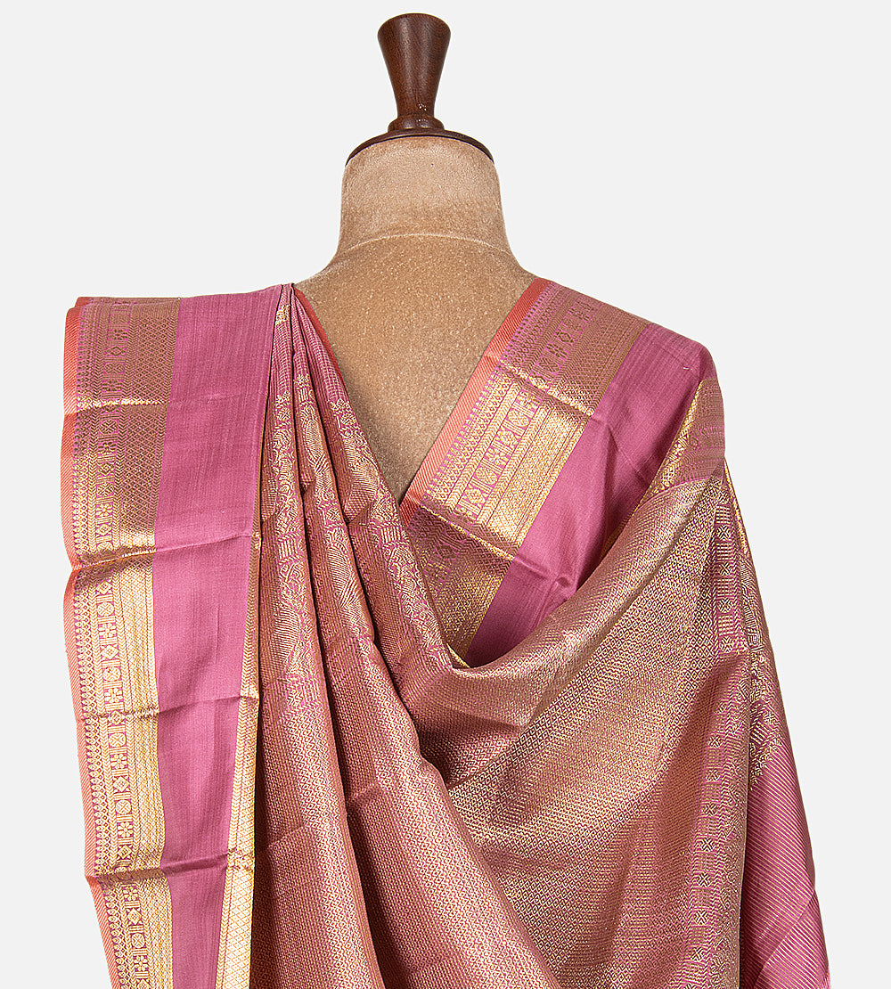 Pink Kanchipuram Silk Saree