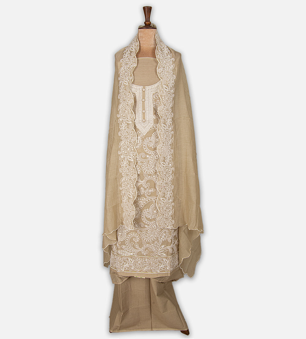 Light Beige Mul Cotton Salwar