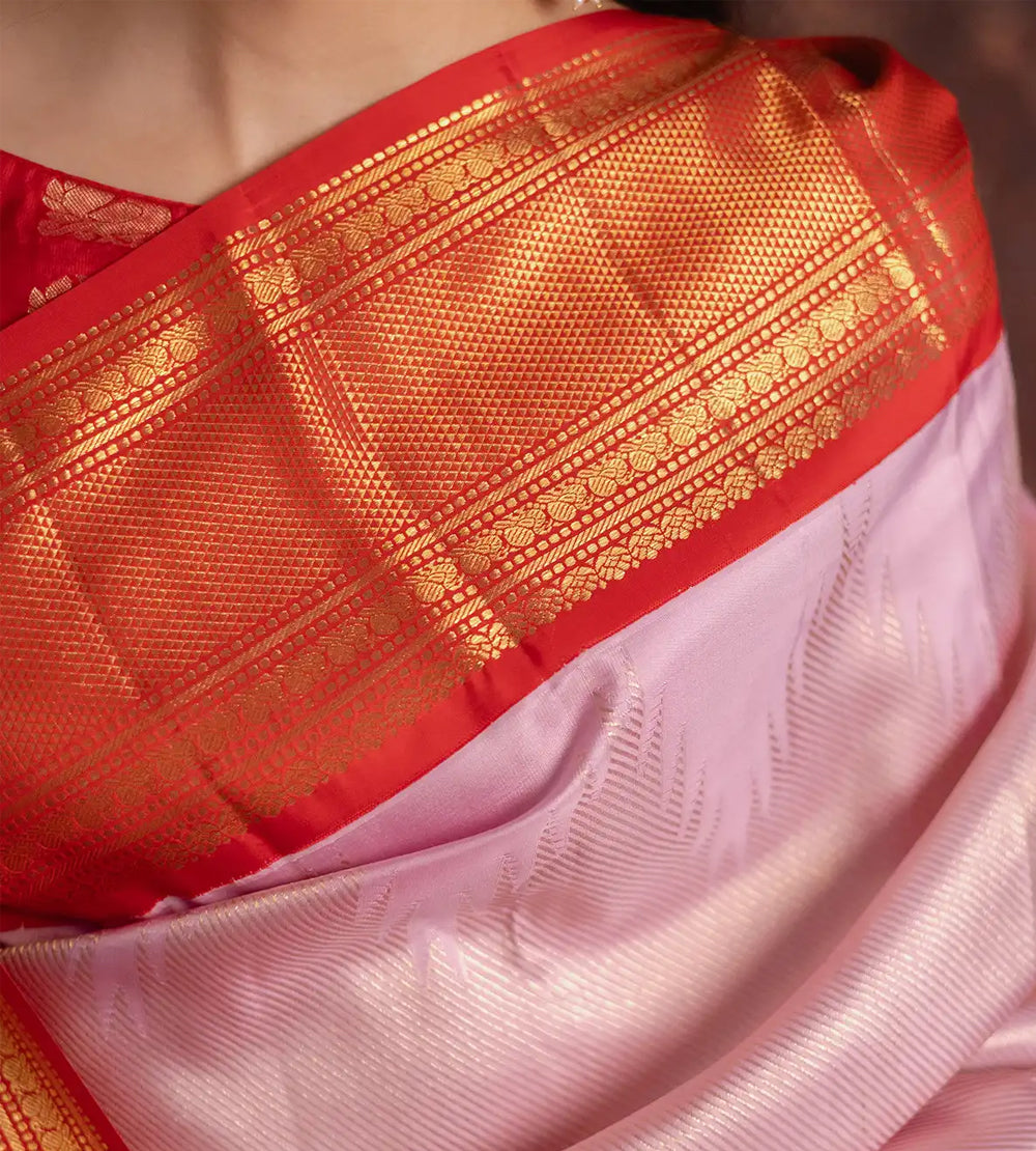 Pink Kanchipuram Silk Saree