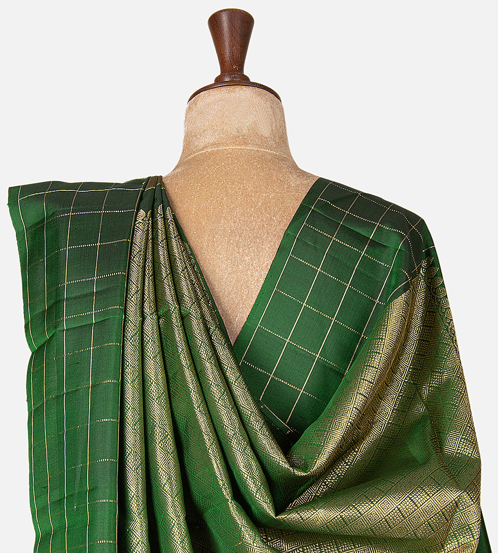 Gold Colour Kanchipuram Silk Saree