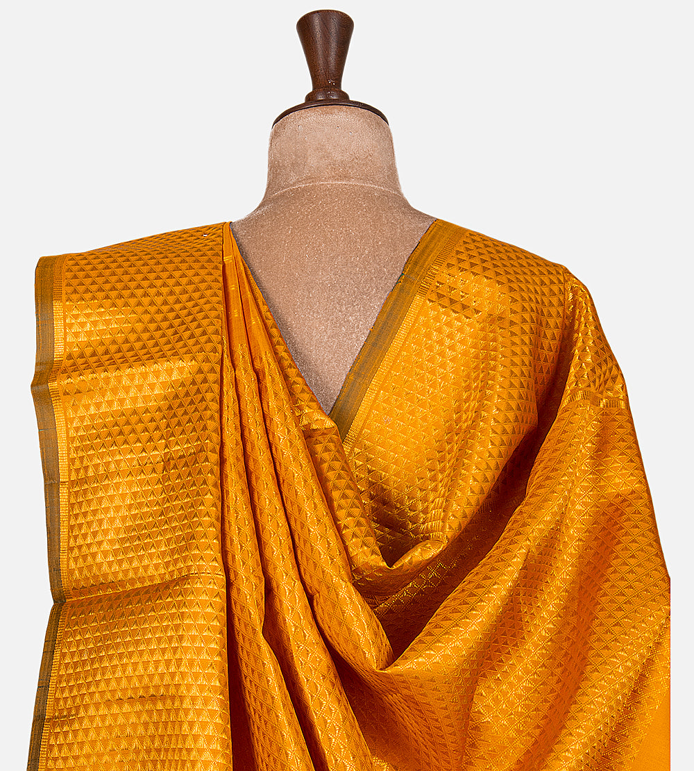 Yellow Kanchipuram Silk Saree