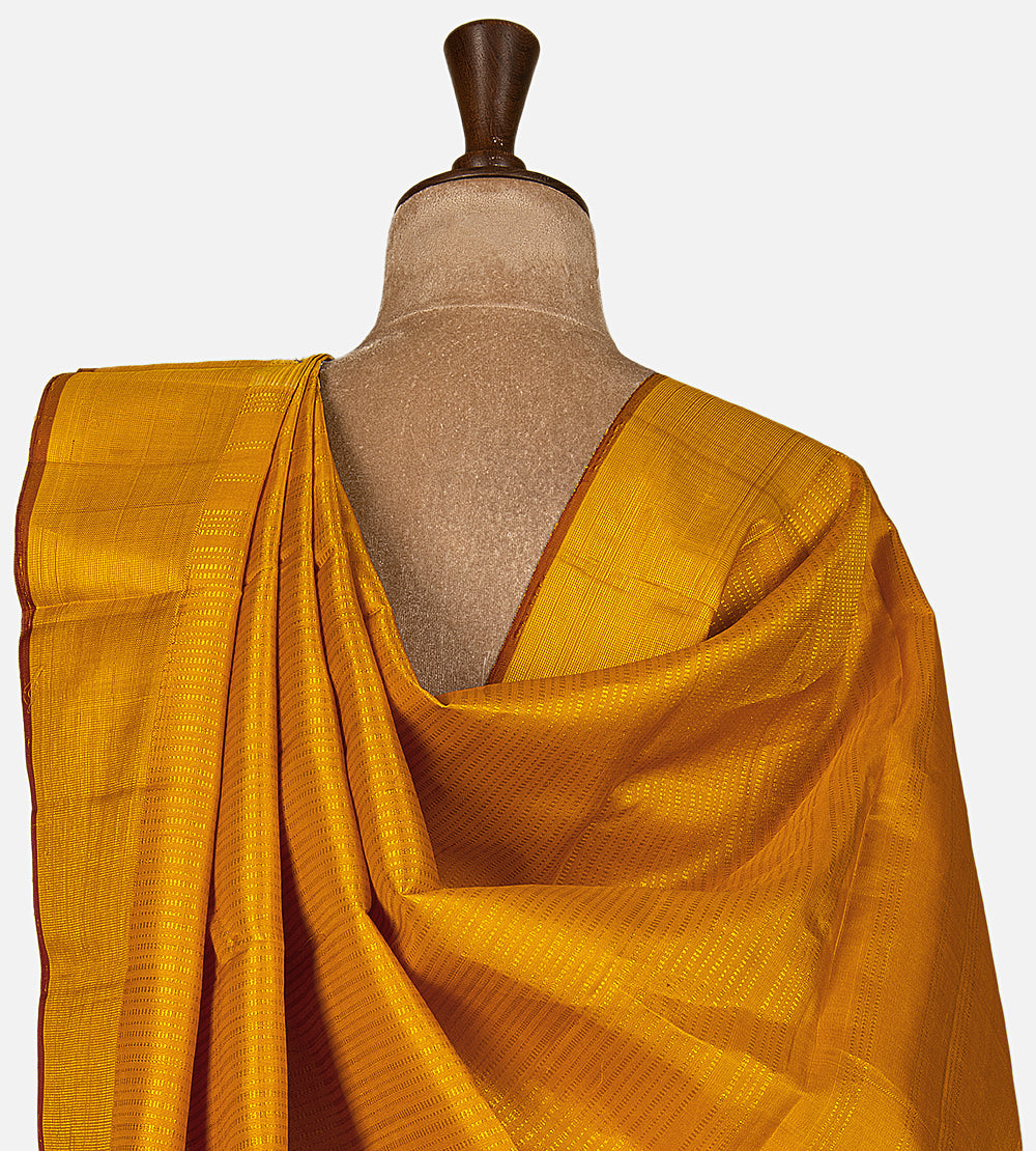 Off-White and Grey Kanchipuram Silk Saree