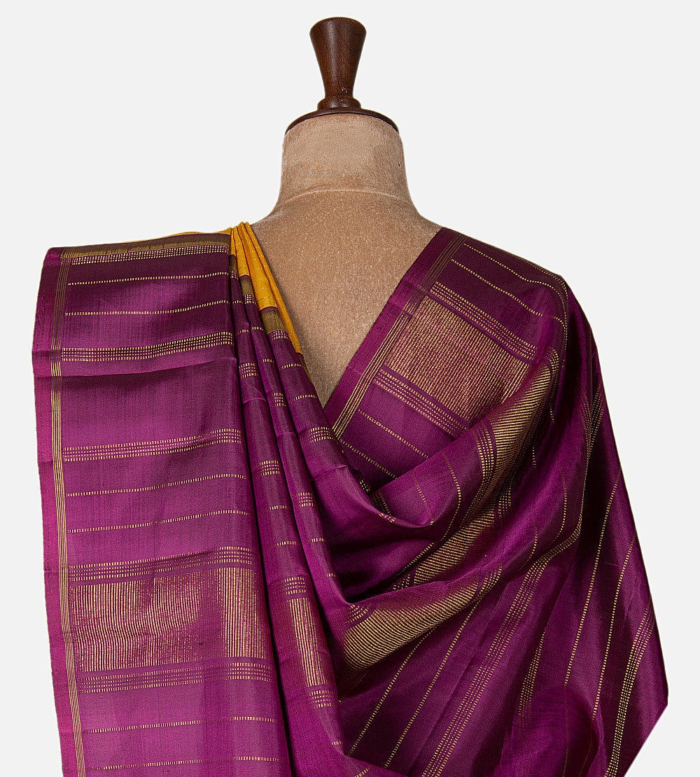 Yellow Kanchipuram Silk Saree