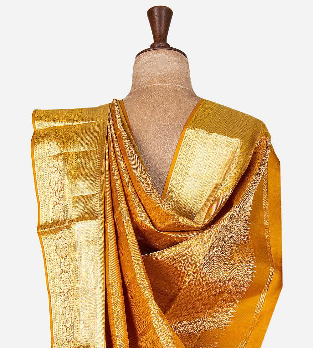 Yellow Kanchipuram Silk Saree