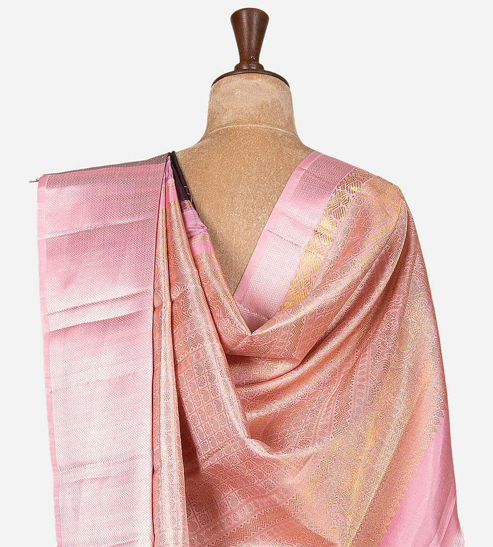 Aubergine Purple Kanchipuram Silk Saree