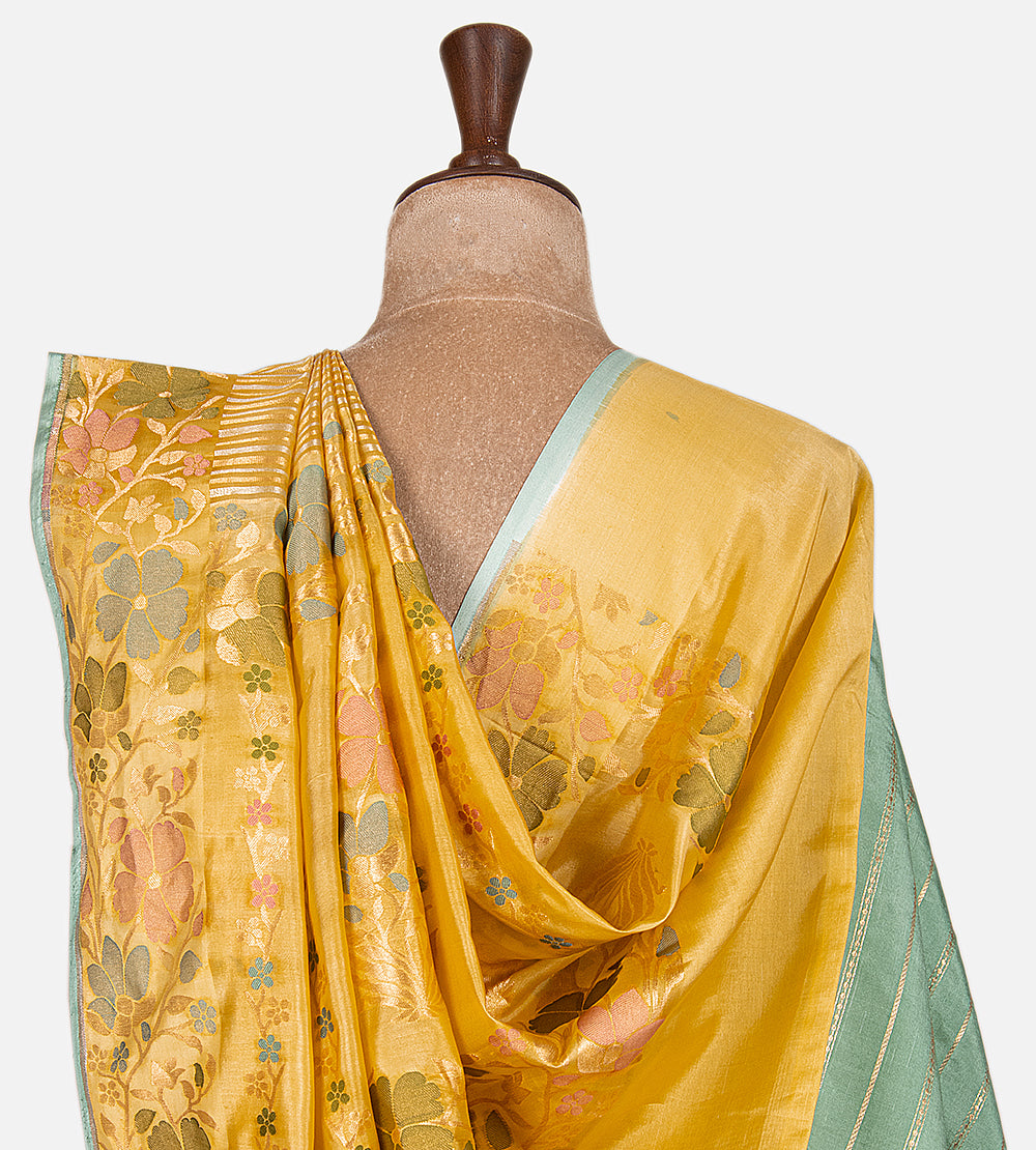 Yellow Organza Saree