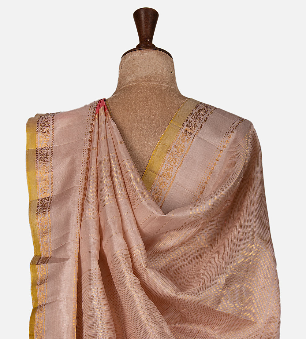 Coral Gadwal Silk Saree
