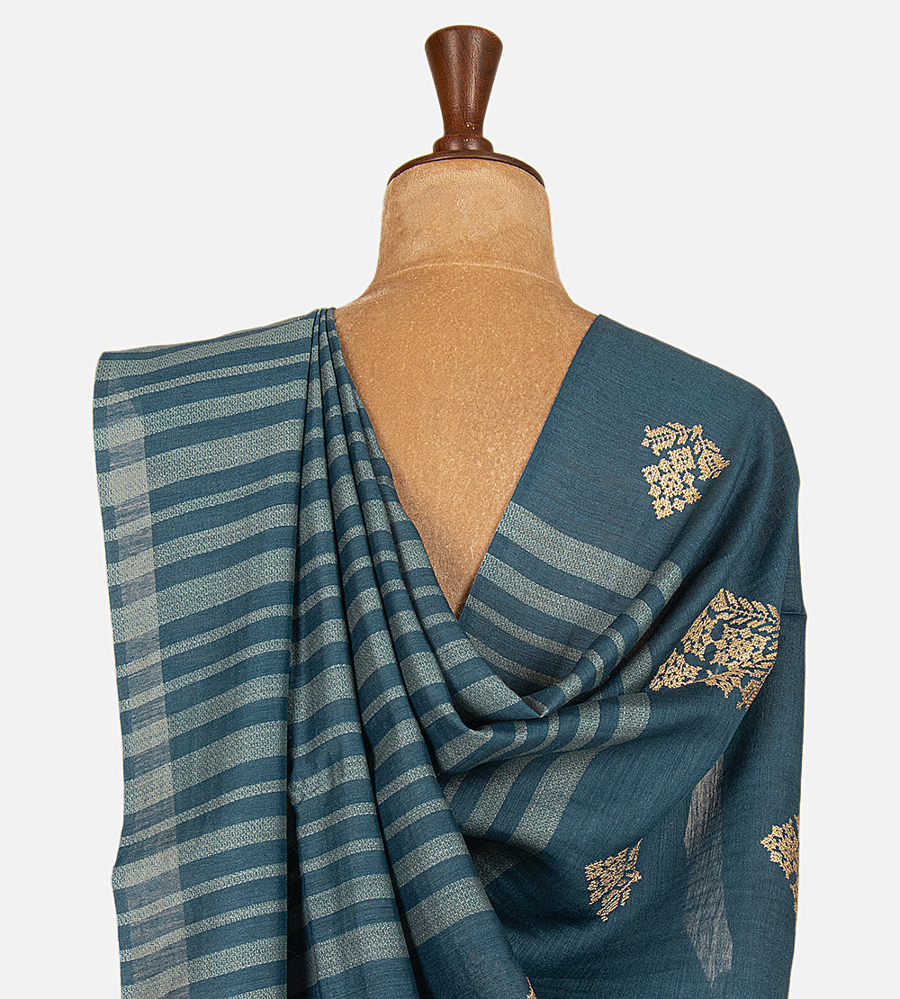 Blue Moonga Tussar Saree